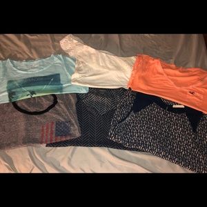 6 very nice name brand tanks AE, Eddie Bauer, ECT